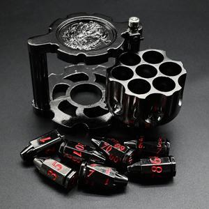 Потрясающий Новый револьвер пуля Dnd игра кости набор драгоценного металла для развлечения - Product Image 2