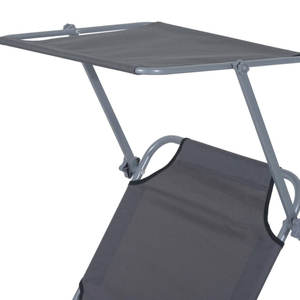 เก้าอี้พับเอนนอนกลางแจ้ง Woqi พร้อมโต๊ะ ขนาด 190x58x28 ซม. ปรับได้ ใช้สำหรับชายหาด ตั้งแคมป์ หรือใช้เป็นเตียง - Product Image 4