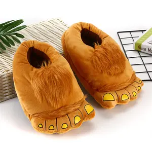 सर्दियों के सुंदर गर्म घर जूते रचनात्मक हॉबिट लोगों के पैरों के इनडोर फर्श कपास चप्पल