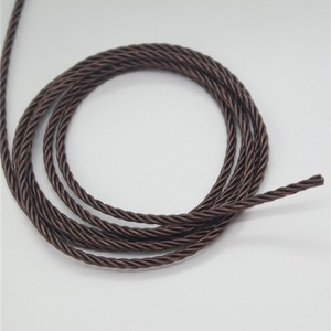 Cable de Audio Negro Bronceado de 2.7MM con Cuatro Hilos Trenzados y Revestimiento de TPE para Dispositivos Digitales y Uso en Auriculares DIY - Product Image 3
