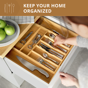 Sản Phẩm Gỗ Tre Khay Đựng Dao Kéo Nhỏ Đồ Dùng Bằng Gỗ Dụng Cụ Sắp Xếp Ngăn Kéo Nhà Bếp - Product Image 3