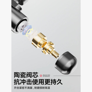 BULK 2025 Nuevo Set de Ducha Portátil de Cobre Montado en Pared para el Festival de Medio Otoño, Económico, sin Rociador Superior, con Rociador de Cintura y Potenciador de Flujo - Product Image 3