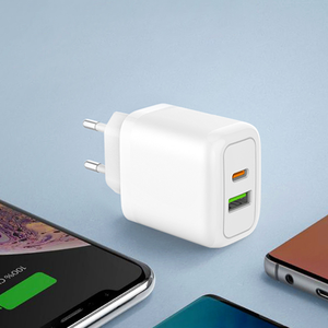 Chargeur rapide Miccell EU Plug 45W PD3.0 2 ports avec protection SCP et OTP pour téléphones mobiles, ordinateurs portables et tablettes - Product Image 1