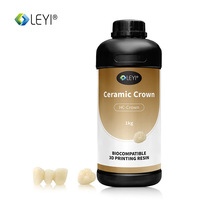 Résine de polymérisation UV LEYI HC-Crown, pureté 100 %, 1 kg/bouteille, pour couronnes dentaires permanentes de type céramique, solutions dentaires personnalisables