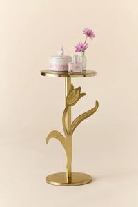 Table d'appoint ronde moderne en fer forgé pour appartement, salle à manger, salon - Product Image 2