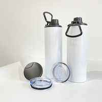 USA Warehouse Skinny lurus putih cangkir kosong 20oz Tumbler dengan tutup olahraga untuk Pencetakan sublimasi pencetakan Transfer panas