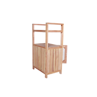 Elegante Mueble de Salón Moderno de Teca y Ratán con Una Puerta, Combinando Textura Natural, Artesanía Robusta y Estilo para el Hogar