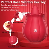 Rosen-Spielzeug Zungenleckender Vibrator für Frauen, Leistungsstarker Oraler Brustwarzen- und Klitorisstimulator, Massagegerät für Erwachsene, Sexspielzeug für Frauen