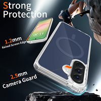 Coque de téléphone transparente magnétique anti-jaunissement Samsung A57 A37 A17 A07, protection contre les chocs, anti-rayures, protection de l'appareil photo