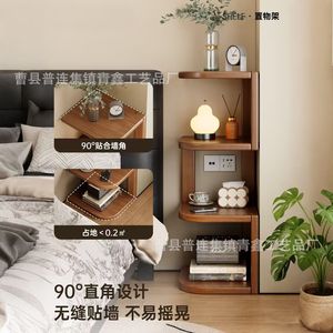 Wooden Corner Wall <b>Shelf</b> 3 Tier Standing Storage <b>Rack</b> For Bedroom Living Room Organization - Product Image 3
