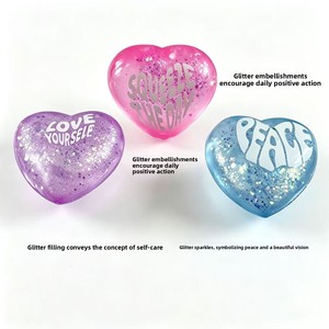 NeeDoh Rubber Sparkle Hearts Teenie Shiny Love Mini Pack 3, Pelotas de Goma Brillantes en Forma de Corazón, Suaves, Empaquetadas Individualmente, para San Valentín - Product Image 5