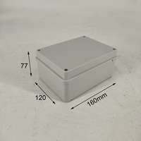 Boîtier de jonction électrique étanche en plastique ABS DE161277 160x120x77mm Gris pour projets extérieurs