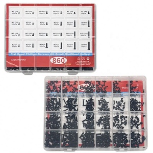 ชุดสกรูคอมพิวเตอร์ขนาดเล็ก 860 ชิ้น/1 ชุด สีดำ สกรูขนาดจิ๋วสำหรับแว่นตา M1.2 M1.4 M1.7 M2 M2.5 M3 สำหรับพีซีและแล็ปท็อป SSD ฮาร์ดไดรฟ์ - Product Image 6