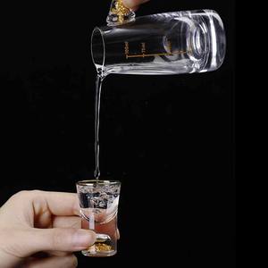 高級ワンカップホームワインセット金箔白ガラスクリスタルディバイダーショット & 弾丸ガラスビジネスギフト用 - Product Image 5