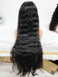 Letsfly Promotion $185 13x4 SDD Loose Straight <b>Wigs</b> Natural <b>Black</b> Raw Virgin Human Hair 320gram Wholesales Full Hair Long <b>Wig</b> - Product Image 5