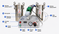 Machine de distribution pneumatique de colle AB et de résine époxy 110V, distributeur à deux composants avec réservoir sous pression pour le moulage