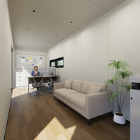 Maison conteneur de luxe extensible à 2 chambres, maison préfabriquée moderne, villa mobile pliable pour bureau et salon dans la cour