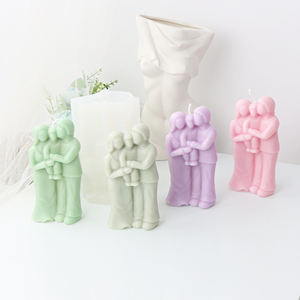 母父の日保持赤ちゃん母キャンドル型結婚式の装飾愛カップル家族像シリコン型女性ボディ樹脂メーカー - Product Image 6