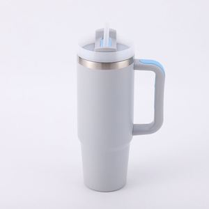 Gobelet de voyage isotherme 30oz H2.0 avec poignée, couvercle, paille et base antidérapante – OEM/ODM, couleur personnalisable - Product Image 5