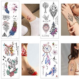 Commercio all'ingrosso CMYK colorato eco-friendly impermeabile temporaneo <span class=keywords><strong>tatuaggio</strong></span> <span class=keywords><strong>con</strong></span> gazza foglia fiori gufo <span class=keywords><strong>farfalla</strong></span> per gli uomini donne del corpo - Product Image 5