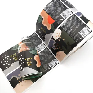 Custom Low MOQ campione gratuito di lusso stampa impermeabile in vinile PVC etichette trasparenti per la cura della pelle cosmetica stimbing Stickers