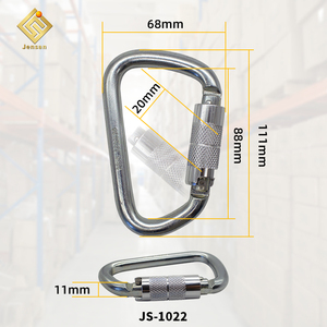 30KN स्टील Carabiners डी प्रकार जस्ती स्टील ऑटो ताला Carabiner हुक गिरावट के लिए गिरफ्तारी/कनेक्शन सुरक्षा बेल्ट - Product Image 1