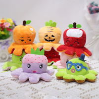 Jouets en peluche poulpe réversibles créatifs avec double face Fruit Mood personnalisés 20 cm Mignons peluches en peluche Juguetes De Pulpo