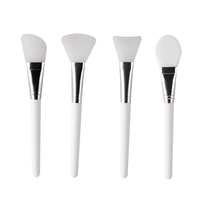 Tifanso – Lot de 4 pinceaux applicateurs souples en silicone pour masque facial, boue, argile, lotion corporelle, crème BB – Réutilisables, faciles à nettoyer, doux et délicats pour le fond de teint