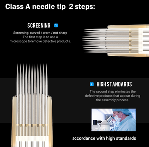 <span class=keywords><strong>Ambition</strong></span> Cartucho de agujas de tatuaje Bugpin 0,35mm RL/M1/MC Agujas de maquillaje de labios de cejas semipermanentes profesionales para tatuaje - Product Image 3