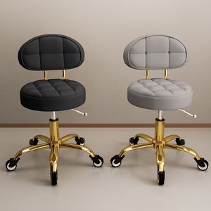 เก้าอี้เสริมสวย เก้าอี้ร้านตัดผม เก้าอี้ทำผม หมุนได้ ปรับระดับได้ เก้าอี้ทรงกลม เก้าอี้ร้านเสริมสวยแบบมีล้อเลื่อน - Product Image 4