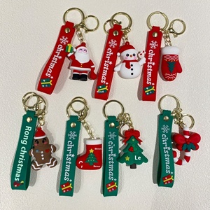 Porte-clés en plastique style personnage de dessin animé Père Noël, ornements pour la décoration de l'arbre de Noël - Product Image 2