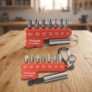 (1/4"H) x 8 ชิ้น ชุดบิตส์วงแหวนสี 60 มม. พร้อมพวงกุญแจ - Product Image 1