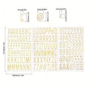 Nuevo Diseño de Adhesivos Holográficos Dorados con el Alfabeto Inglés, Vinilo Autoadhesivo Troquelado, Calcomanía con Logotipo, Adhesivo para Tarjetas - Product Image 2