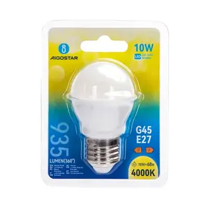 Bombilla LED E27 10W 4000K, A5 G45, ángulo amplio, eficiente para iluminación general en hogares y oficinas. - Product Image 2