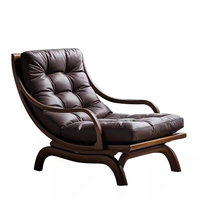 Nouveau style chinois en bois massif maison chambre chaise de loisirs canapé simple nouveau moderne Simple lumière luxe haut de gamme sentiment