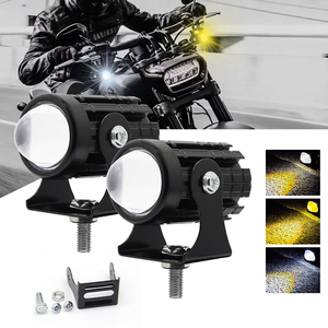 Mini phare antibrouillard LED <span class=keywords><strong>12V</strong></span> double couleur blanc jaune projecteur phares pour moto hors route - Product Image 5