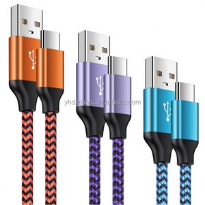 Échantillon Gratuit - Câble de Charge Rapide USB vers Type C en Nylon Tressé 2.4A (1M, 2M, 3M) pour iPhone 15, 16, Samsung - Câble de Données USB C - Product Image 2