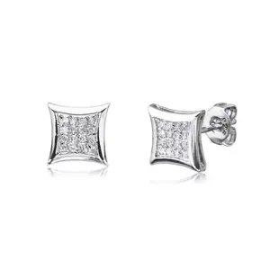 Fashion Jewelry Earrings Fine Jewelry Earrings Women Sterling 925 Silver Zircon Hoop Earrings
