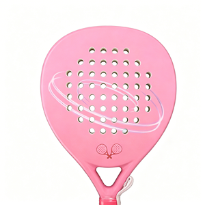 Raquette de padel en fibre de verre personnalisée OEM ODM avec noyau en mousse élastique, forme hybride, finition brillante pour hommes et femmes, contrôle maximal. - Product Image 1