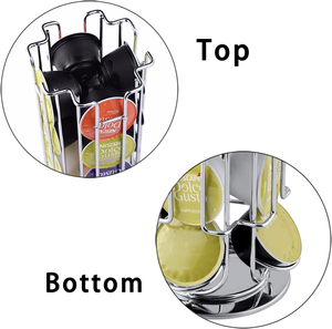 Rose Gold and Silver Metal Wire Iron Chrome Home Office Holds 24 <strong>Coffee</strong> <strong>Pod</strong> <strong>Holder</strong> for <strong>Dolce</strong> <strong>Gusto</strong> - Product Image 3