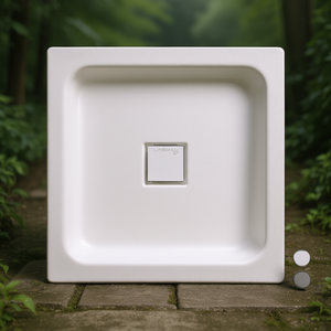 Plato de Ducha Harmony Cuadrado 80 x 80 cm Cemento 7036 para Baño - Product Image 3