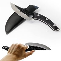 Couteau de boucher pour couper la viande, couteau viking forgé à la main avec gaine, couteau de camping pour homme des cavernes