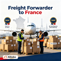 Transitaire Alibaba Amazon vers la France Paris DDP Service de logistique express aérien et maritime porte-à-porte