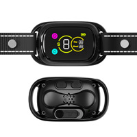 Wiederaufladbares Schwarzes Plastik IPX7 Wasserdichtes Hunde-Antibell-Halsband 3 Modi (Piepton/Vibration/Schock) Trainingshalsband 180 Tage Standby