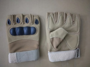 Nylon Fingerless Heavy Duty <strong>Knuckle</strong> Protection <strong>Gloves</strong> for Outdoor Training Motorcycle Cycling Use - Product Image 3