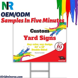 Customized Corrugated <b>Plastic</b> <b>Sheet</b> Environmentally Friendly and Waterproof High-quality 4mm Thick Yard Sign with H Stake - Product Image 2