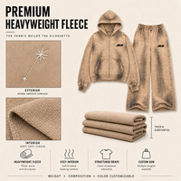 Ensemble sweat à capuche zippé et pantalon de survêtement vintage délavé personnalisé, streetwear orné d'étoiles en strass, joggers à jambes larges, ODM