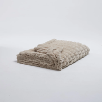 Superweiche Günstige Maßgefertigte Großhandels-Wendbare Polyester-Plüsch-Sherpa-Flanell-Fleece-Bett-Sofa-Decke für den Winter