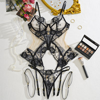 2025 Lingerie fantasi baru Lingerie seksi renda Ultra panas Lingerie seksi Ensemble transparan Femmes Fancy G String Tulle Lingerie Erotique