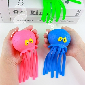 Jouet souple en forme de pieuvre, jouet de bain à pulvérisation d'eau, jouet à presser en plastique, jouet sensoriel anti-stress pour enfants garçons et filles - Product Image 3